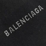 Balenciaga Men Back T-Shirt Medium Fit in Black Vintage Jersey