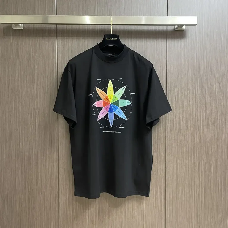 Balenciaga Men How Do You Feel? T-Shirt Medium Fit in Black Vintage Jersey