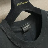Balenciaga Men Rainbow Flag Inside-Out T-Shirt Oversized in Black Vintage Jersey