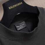 Balenciaga Women Burning Unity T-Shirt Oversized in Black Vintage Jersey