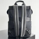 Bottega Veneta Unisex Intrecciato Flap Backpack-Black 766580V2HL28966