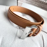 Bottega Veneta Unisex Smooth Calfskin Leather Belt-Wood 755155VALKO2655