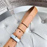 Bottega Veneta Unisex Smooth Calfskin Leather Belt-Wood 755155VALKO2655