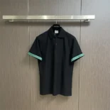 Burberry Men Cotton Polo Shirt-Black 80821241
