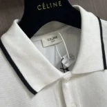 Celine Men Classic Polo Shirt in Cotton Piqué-White 2X75H626U.01OB