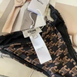 Celine Women Triangle Top / Swimsuit Bottom in Monogram Jersey 2X16F939T.17BR
