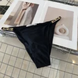 Celine Women Triomphe Triangle Top / Swimsuit Bottom in Matte Jersey 2X24M152C.38NO