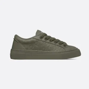 Dior Men B33 Sneaker Khaki Grained Calfskin and Khaki Dior Gravity Leather