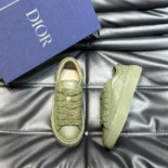Dior Men B33 Sneaker Khaki Grained Calfskin and Khaki Dior Gravity Leather