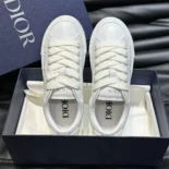 Dior Men B33 Sneaker White Grained Calfskin and White Dior Gravity Leather