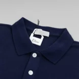 Dior Men CD Icon Polo Shirt Navy Blue Cotton Piqué 013J800A0373_C585