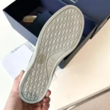 Dior Men Granville Boat Shoe Navy Blue Suede with Beige and Black Dior Oblique Jacquard