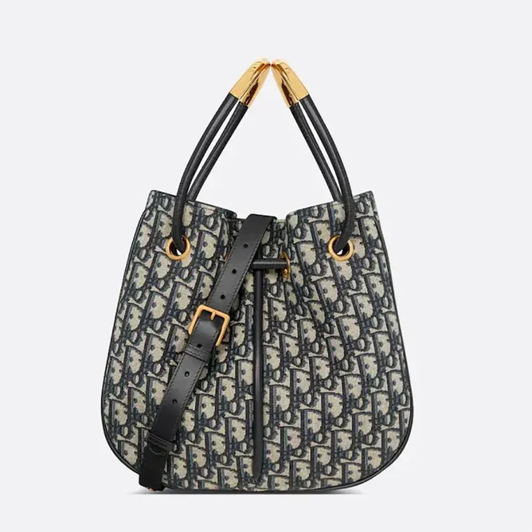 Dior Men Medium Dior Nolita Bag Blue Dior Oblique Jacquard