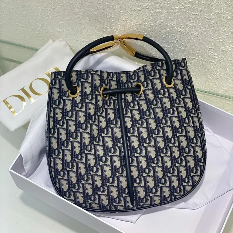 Dior Men Medium Dior Nolita Bag Blue Dior Oblique Jacquard