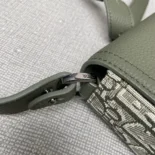 Dior Men Mini Saddle Messenger Bag with Flap Khaki Dior Oblique Jacquard