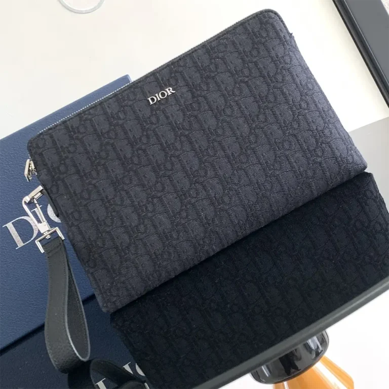 Dior Men Pouch Black Dior Oblique jacquard 2OBCA251YSE_H03E