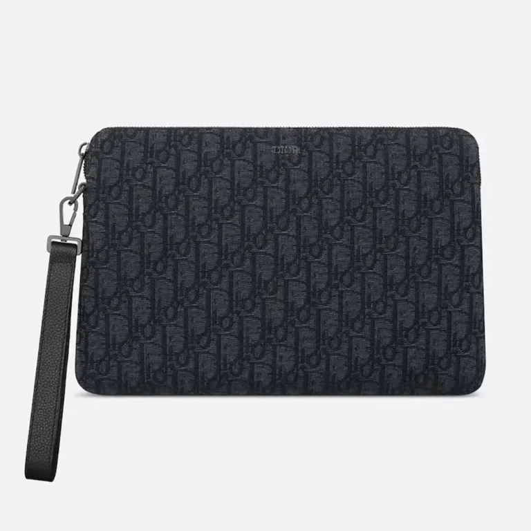 Dior Men Pouch Black Dior Oblique jacquard 2OBCA251YSE_H03E