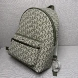 Dior Men Rider Backpack Khaki Dior Oblique Jacquard