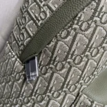 Dior Men Rider Backpack Khaki Dior Oblique Jacquard