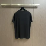 Dior Men T-Shirt with Bee Embroidery Black Cotton Jersey