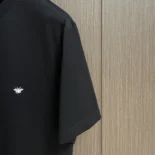 Dior Men T-Shirt with Bee Embroidery Black Cotton Jersey