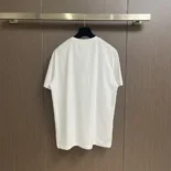 Dior Men T-Shirt with Bee Embroidery White Cotton Jersey