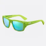 Dior Unisex Dior3D S1I Orange Mirrored Rectangular Sunglasses