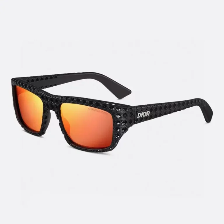 Dior Unisex Dior3D S1I Orange Mirrored Rectangular Sunglasses