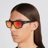 Dior Unisex Dior3D S1I Orange Mirrored Rectangular Sunglasses