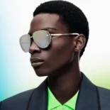 Dior Unisex NeoDior A1U Gold Mirrored Aviator Sunglasses