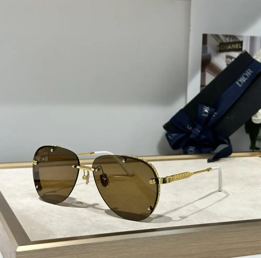 Dior Unisex NeoDior A1U Gold Mirrored Aviator Sunglasses