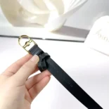 Dior Women 30 Montaigne Jolie Belt Black Smooth Calfskin 15 MM