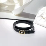 Dior Women 30 Montaigne Jolie Belt Black Smooth Calfskin 15 MM