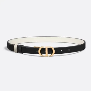 Dior Women 30 Montaigne Reversible Belt Black and Latte Smooth Calfskin 20 MM