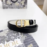 Dior Women 30 Montaigne Reversible Belt Black and Latte Smooth Calfskin 20 MMDior Women 30 Montaigne Reversible Belt Black and Latte Smooth Calfskin 20 MM