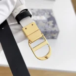 Dior Women 30 Montaigne Reversible Belt Black and Latte Smooth Calfskin 20 MM