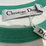 Dior Women Dioriviera T-Shirt Ecru and Aquamarina Cotton Jersey