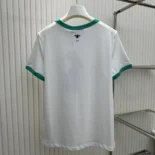 Dior Women Dioriviera T-Shirt Ecru and Aquamarina Cotton Jersey