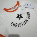Dior Women Dioriviera T-Shirt Ecru and Coral Cotton Jersey