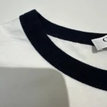 Dior Women Dioriviera T-Shirt Ecru and Navy Blue Cotton Jersey