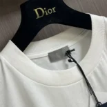 Dior Women Handwritten Christian Dior T-Shirt Relaxed Fit White Cotton Jersey