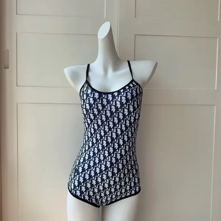Dior Women One-Piece Swimsuit Blue Dior Oblique Technical Fabric 11BS01A2842_X5803