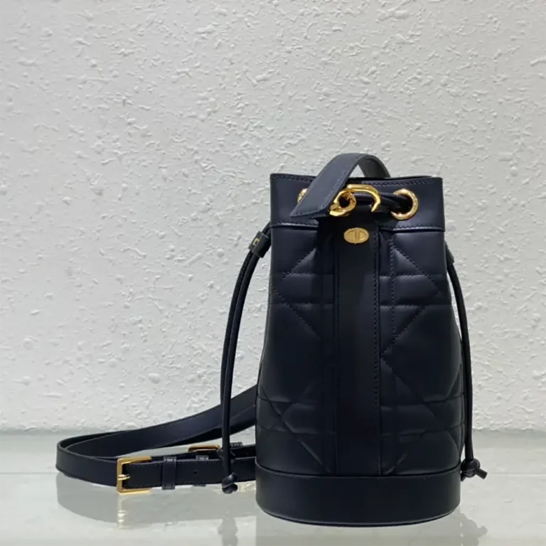 Dior Women Small Dior Backpack Black Supple Maxicannage Calfskin