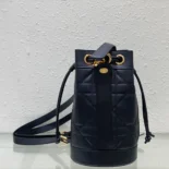 Dior Women Small Dior Backpack Black Supple Maxicannage Calfskin