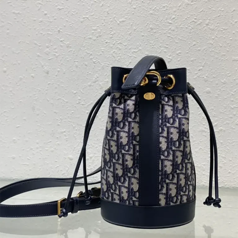 Dior Women Small Dior Backpack Blue Dior Oblique Jacquard