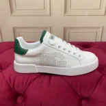 Dolce Gabbana D&G Women Calfskin Portofino Sneakers-White CS2277AV0668N102