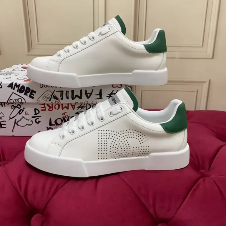Dolce Gabbana D&G Women Calfskin Portofino Sneakers-White CS2277AV0668N102