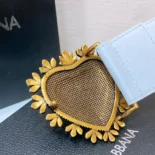 Dolce Gabbana D&G Women Leather Devotion Belt-White BE1316AK86180002