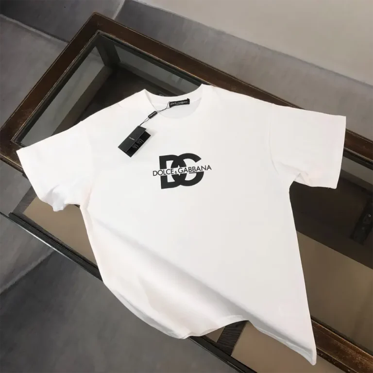 Dolce Gabbana D&G Women Short-sleeved T-shirt with DG Logo Print-White