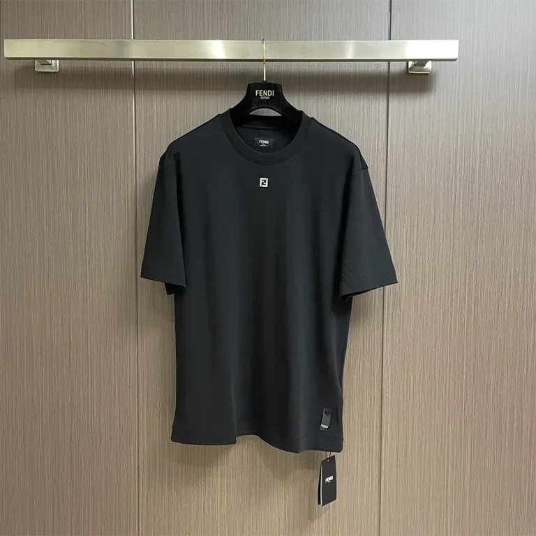 Fendi Men Black Cotton T-shirt FY0936ARYYF0QA1